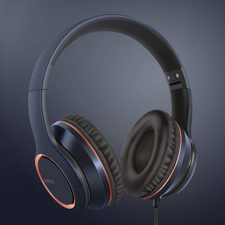 LORELEI X8 Over-Ear-Kopfhörer mit Kabel, mit Mikrofon, 1,45 m, verwicklungsfreier Nylon-Linie und 3,