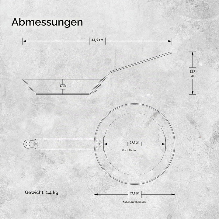 DeBuyer 5616.24 Steakpfanne, Edelstahl, silber, 24 cm, 24