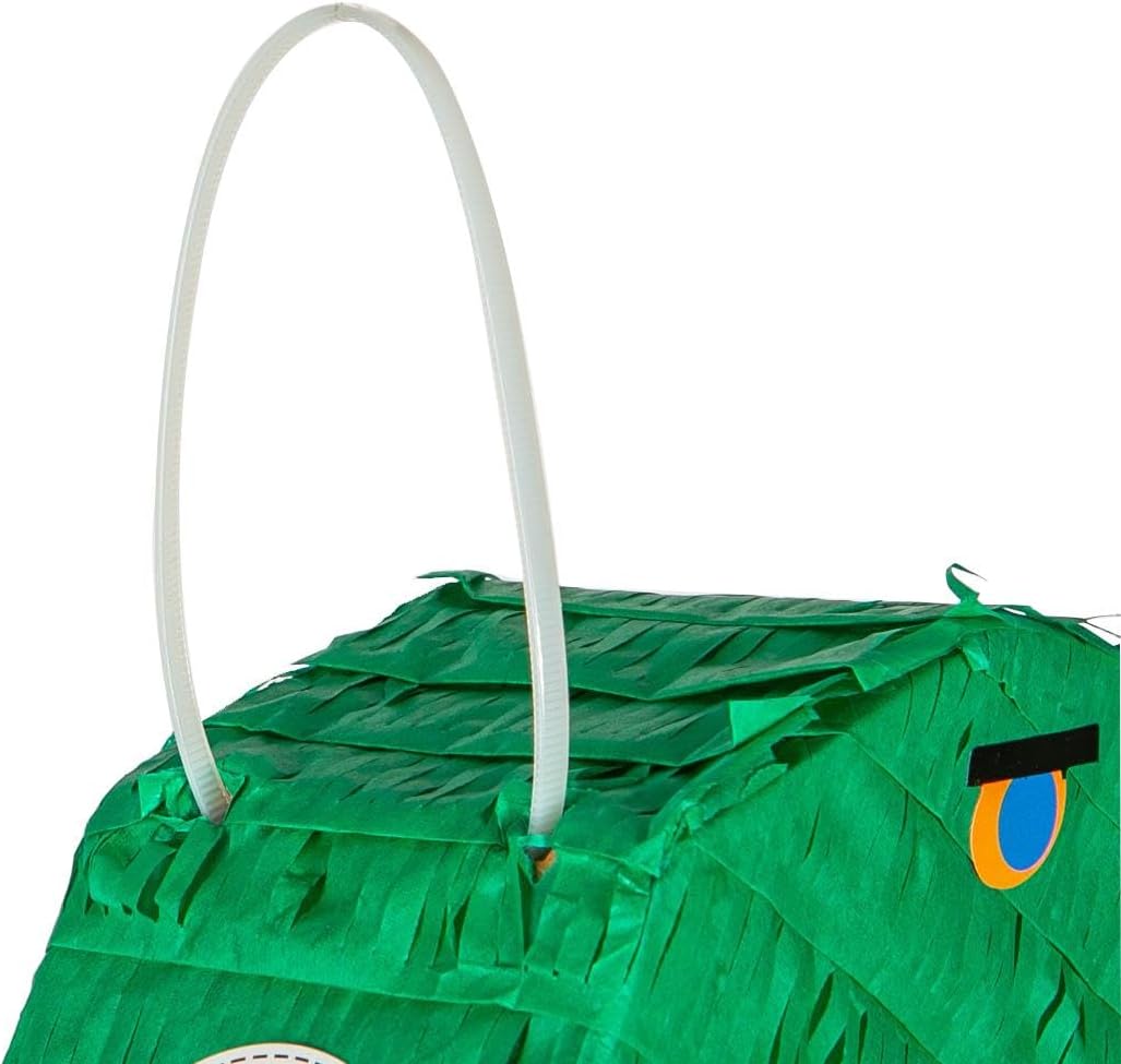 Fax Potato - Pinatas Dinosaurier -Karton Pinata, Stick Und Augenbinde - W43cm X D13cm X H55cm - Grün