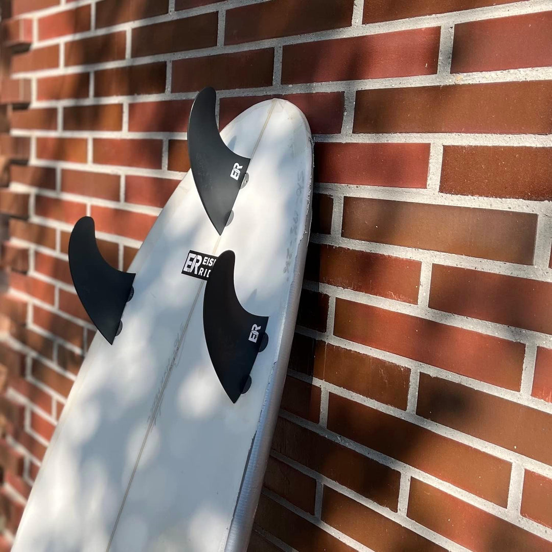 Eisbach Riders Bio-Based Surfboard FCS Thruster Fin Set mit Fin Key (Grösse G5 Medium) - Made in Ger