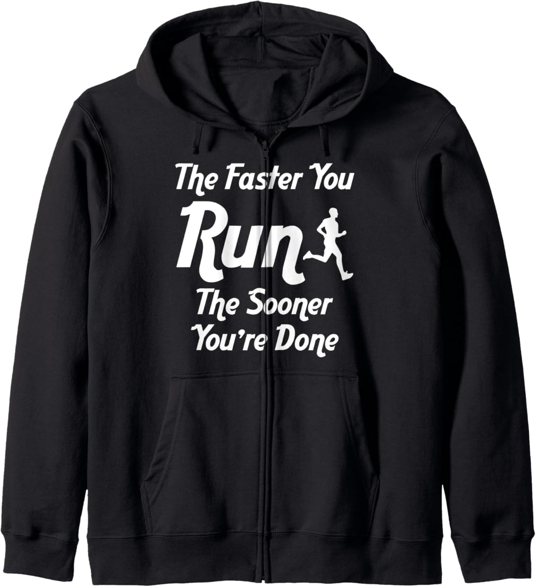 Je schneller Sie trainieren Jog Funny Runner Kapuzenjacke