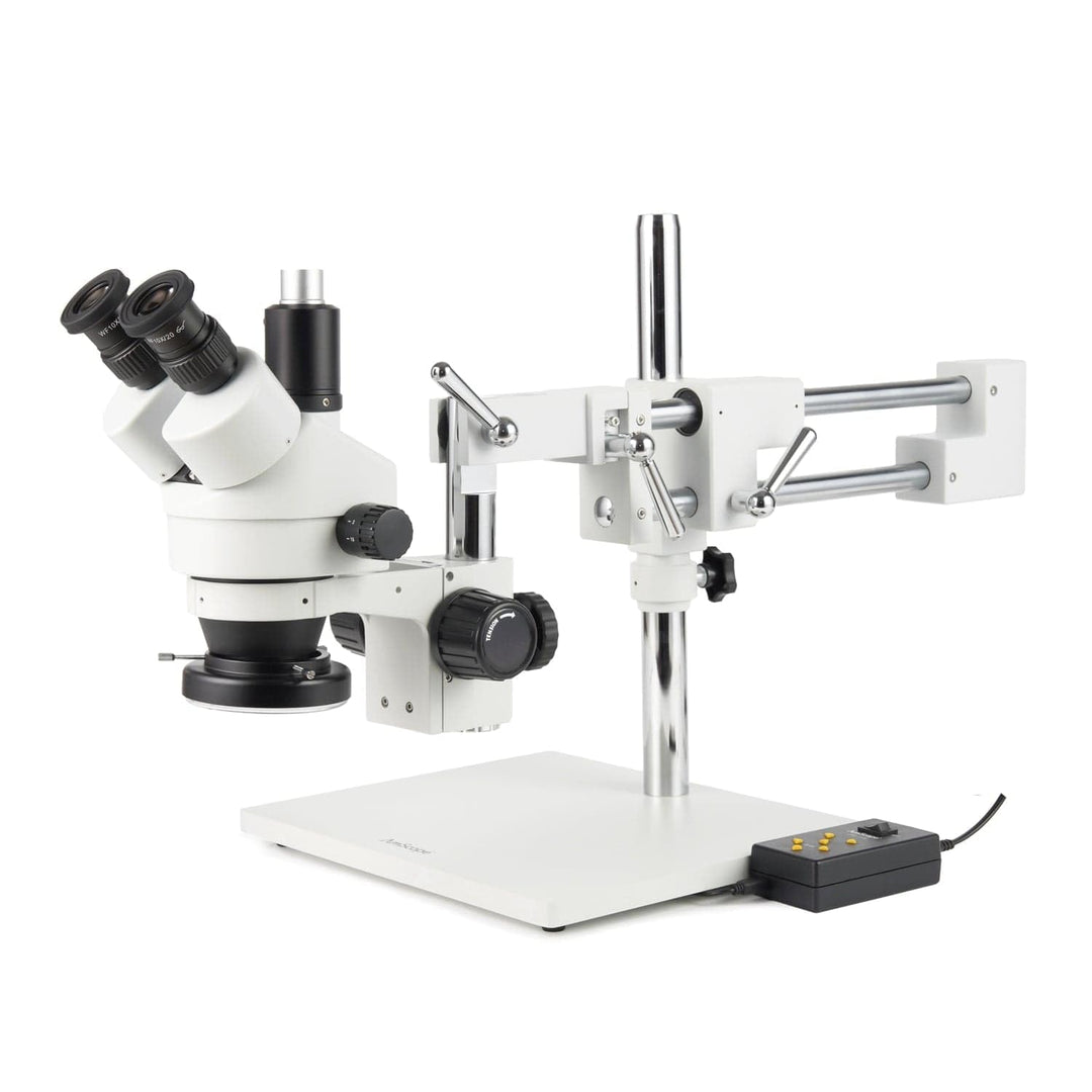 AmScope SM-4TZ-144A Trinokulares Stereomikroskop mit 4-Zonen-144-LED-Ringlicht, Ausgezeichnet mit De