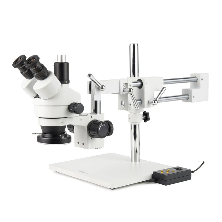 AmScope SM-4TZ-144A Trinokulares Stereomikroskop mit 4-Zonen-144-LED-Ringlicht, Ausgezeichnet mit De