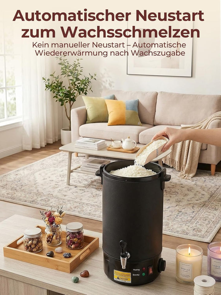 FOHERE Wachsschmelztopf, Kerzen Selber Machen Set, 1520W Edelstahl Kerzenherstellung Kit Komplettset