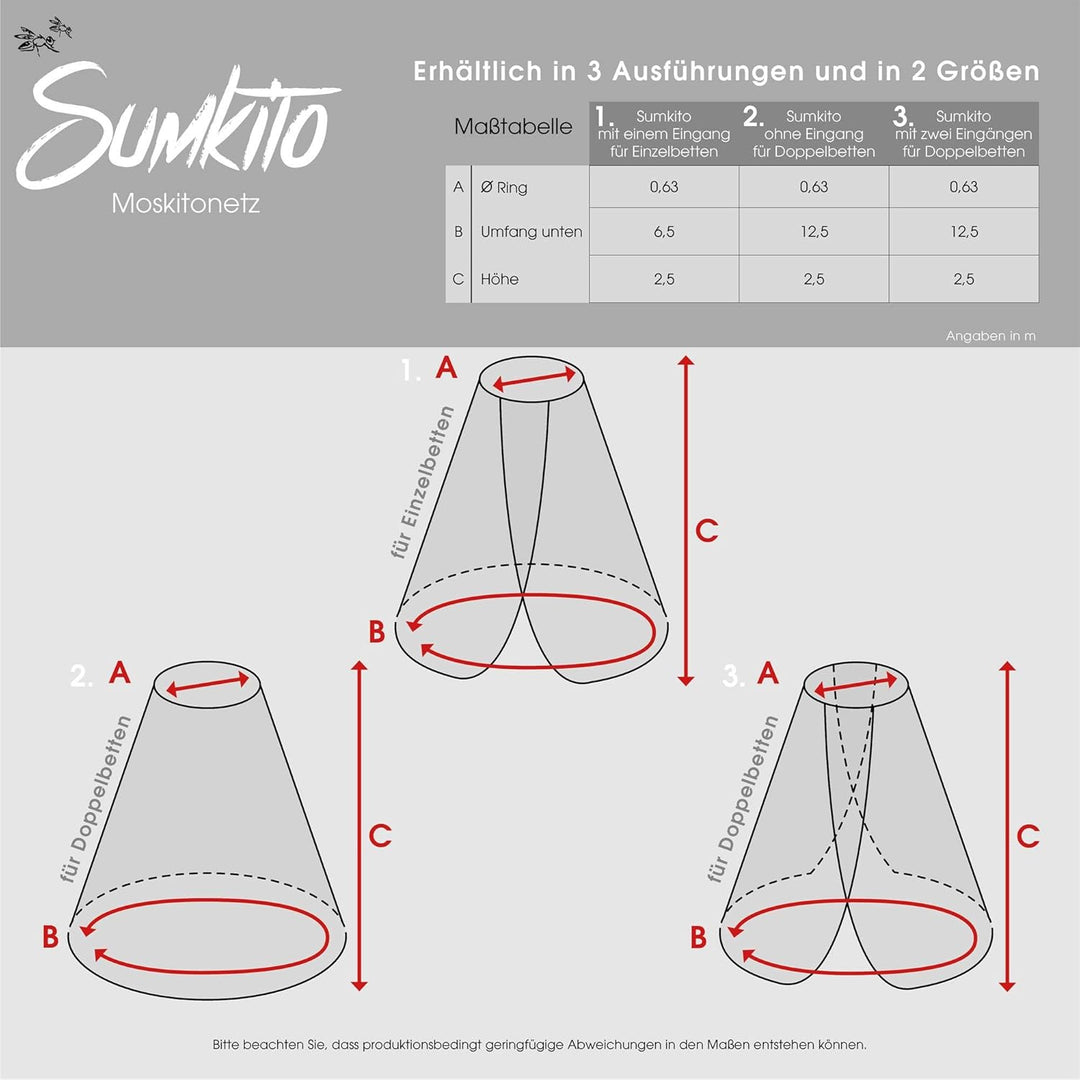Moskitonetz XXL Doppelbett weiss Mückennetz rund Bettvorhang rundum geschlossen Doppelbett, ohne Ein