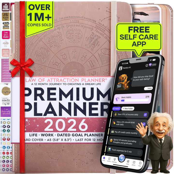Law of Attraction Terminplaner 2026 – Wochen- & Monatsplaner Januar–Dezember | Life Organizer für Zi
