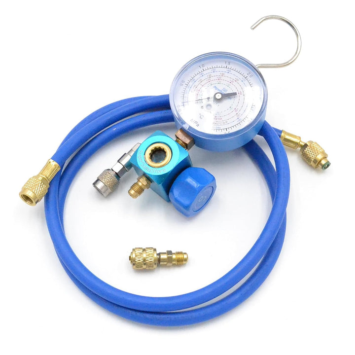 3S SuperSamaStore Vakuum- und Füllset mit Pumpe 42 l/min, Schläuche und Kälte-Manometer für R32 - R4