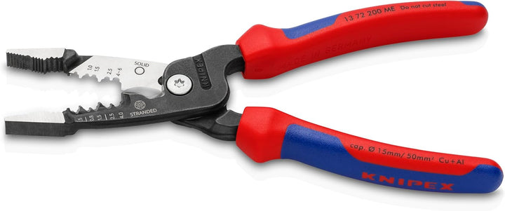 KNIPEX 13 72 200 ME Multifunktions-Elektrikerzange metrisches Modell mit Mehrkomponenten-Hüllen schw