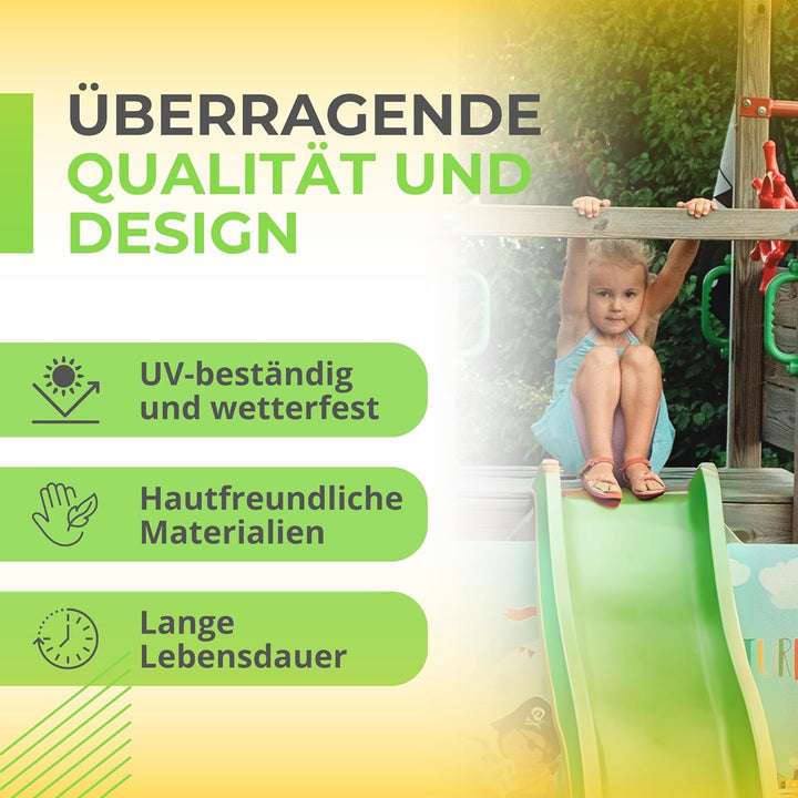 Kinder Stabile Wasserrutsche, Alternative zu Indoor Spielgeräten, 1,75 Meter lang, Rutsche für den G