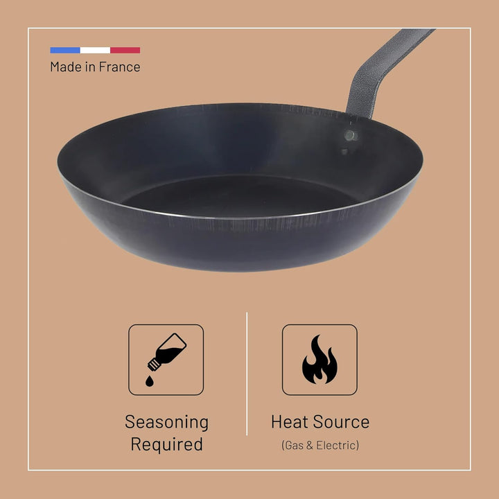 DE BUYER 5020.36 Runde Lyonnaise Bratpfanne 36Cm, 36cm