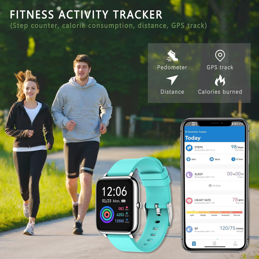 SUPBRO Smartwatch Fitness Armband Tracker 1.4" Voller Touch Screen Wasserdicht IP67 Armbanduhr Smart