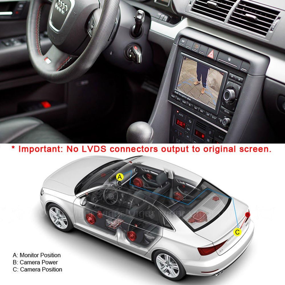 Wasserdicht Nachtsicht Auto Kofferraum Griff Rückfahrkamera Rückfahrkamera für A3 A4 A6L A6 A8L A8 Q