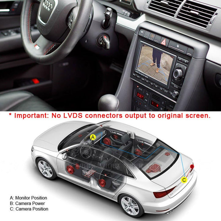 Wasserdicht Nachtsicht Auto Kofferraum Griff Rückfahrkamera Rückfahrkamera für A3 A4 A6L A6 A8L A8 Q
