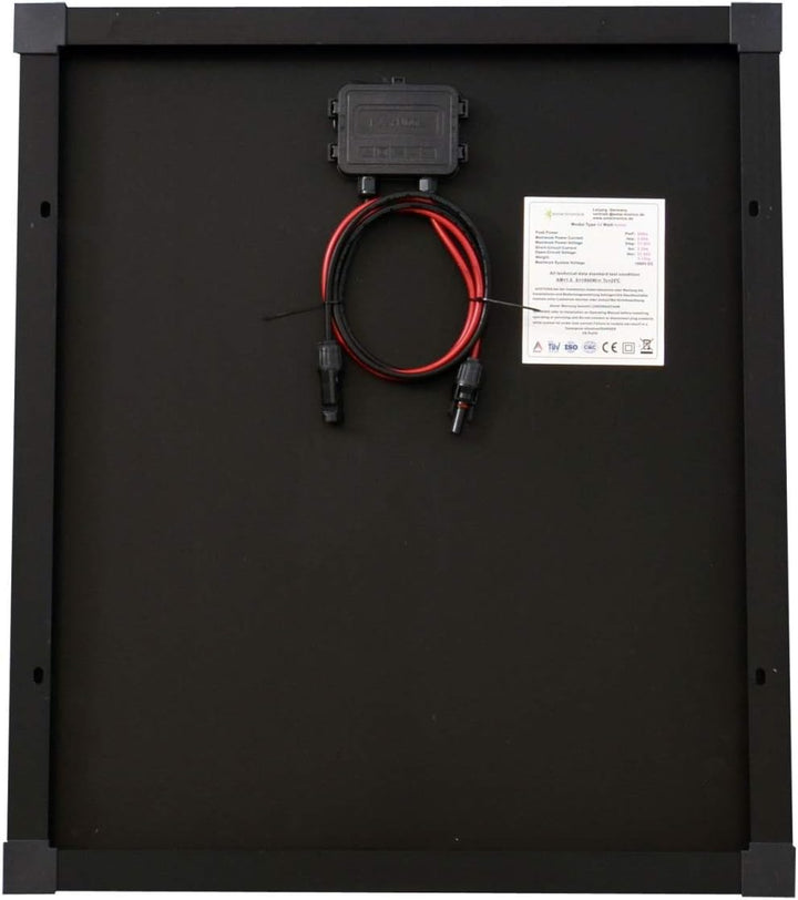 Solarmodule 2 Stück 50 Watt schwarz Mono Solarpanel Solarzelle 630x545x35 92084