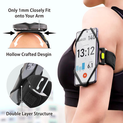 BONE Handytasche Sport zum Joggen 2, Universal Handy Joggen Zubehör, Handy Armband Joggen Leicht Han