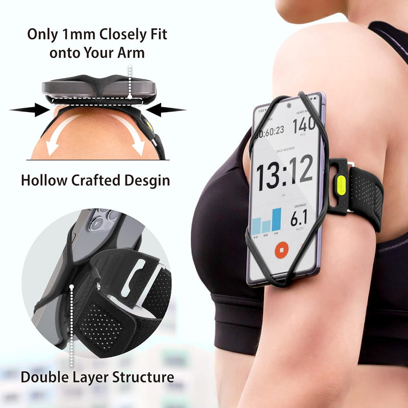 BONE Handytasche Sport zum Joggen 2, Universal Handy Joggen Zubehör, Handy Armband Joggen Leicht Han