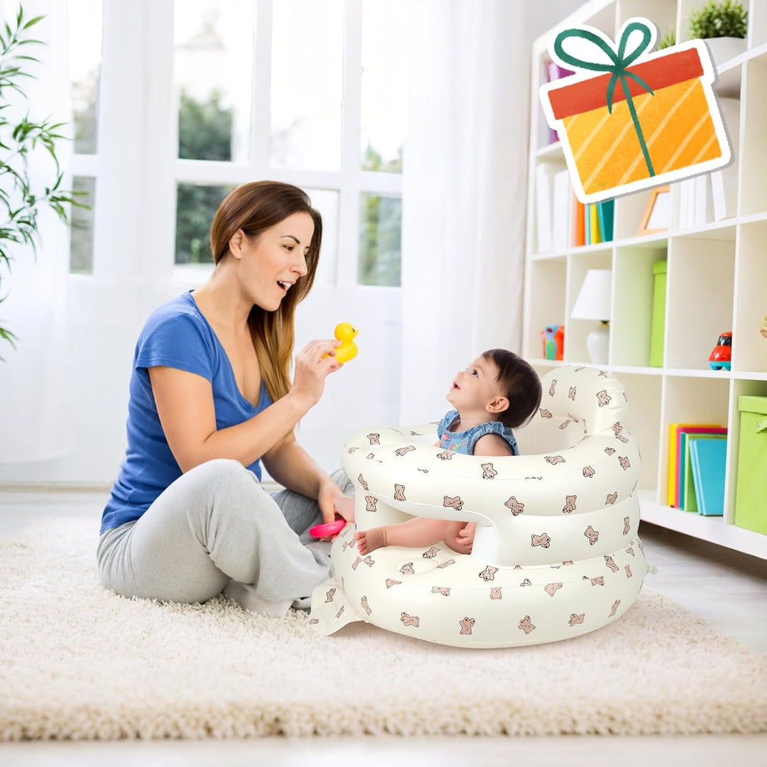 Tragbarer Aufblasbarer Babysitz Baby Sitzhilfe Sessel Leicht für 3 Monate bis 36 Monate Werkzeuglose
