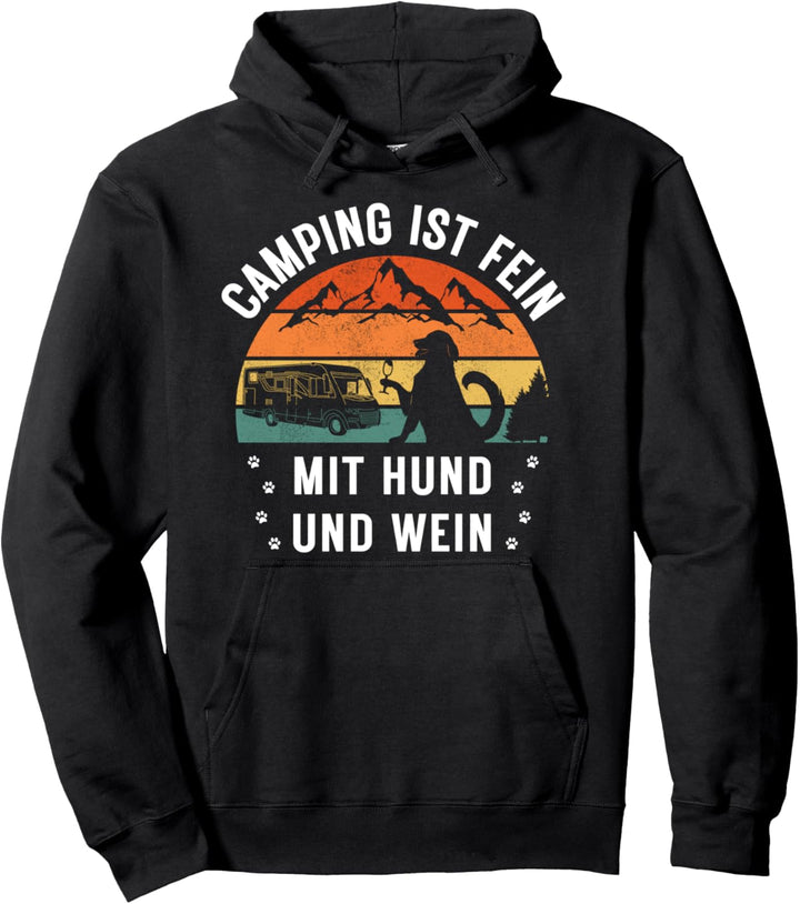 Camper Wohnmobilfahrer mit Hund Camping Sprüche Wohnmobil Pullover Hoodie