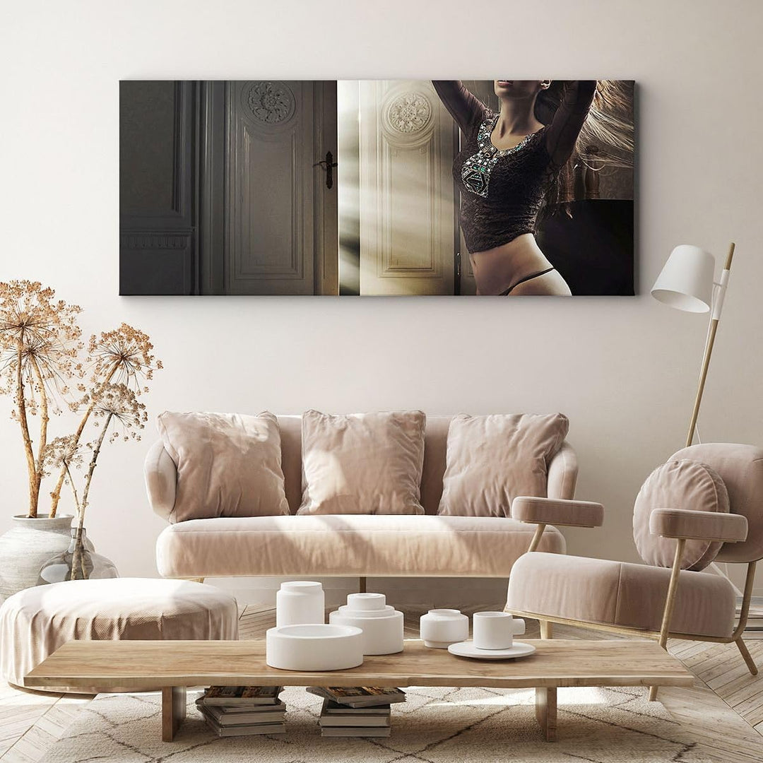 Panorama Bilder auf Leinwand 100x40cm Leinwandbild Schönheit Club Kosmetik Disco Gross Wanddeko Bild