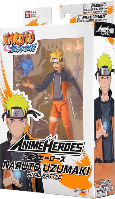 Bandai – Anime Heroes – Naruto Shippuden – Anime Heroes Figur 17 cm – Naruto Uzumaki (Final Battle)