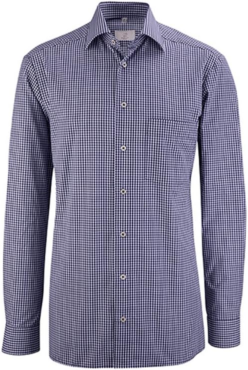 Greiff Grösse 43/44 Corporate Wear Basic Herren Hemd Regular Fit Langarm Blau kariert Modell 6667