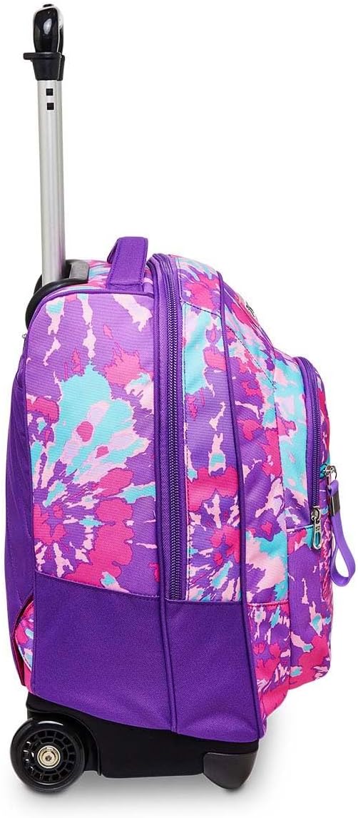 Seven Trolley TRENDY HEART GIRL, 2 in 1, Schulranzen mit Rollen, Rucksack mit Trolleyfunktion für Ki
