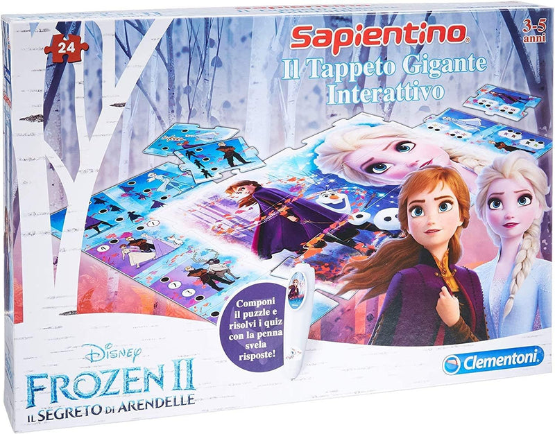 Clementoni 16187 2 Riesenteppich Disney Frozen Elektronisches und interaktives Puzzle, Mehrfarbig Te