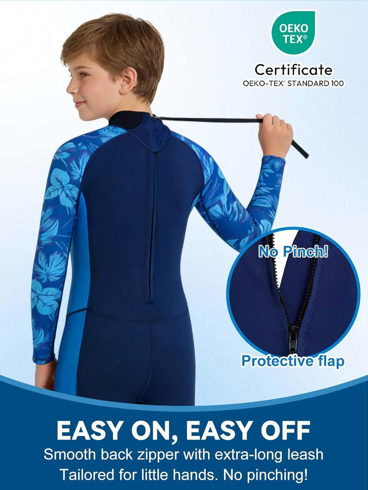 Neoprenanzug Kinder, 2.5mm Lang Neopren Taucheranzug, Warm Neoprenanzüge Jungen Mädchen zum Tauchen,