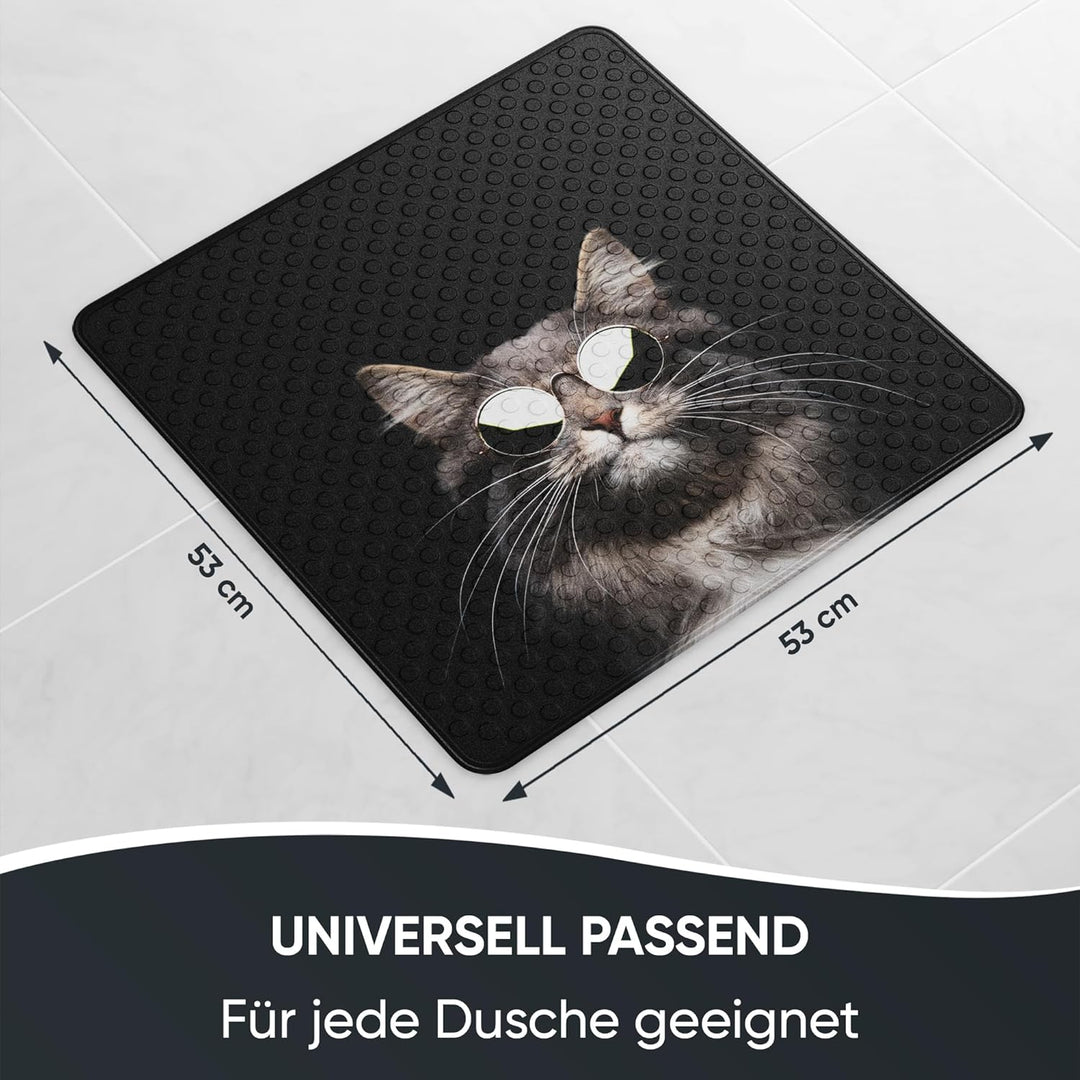 Sanilo Badematte 53 x 53 cm, rutschfeste Duschmatte für Dusche und Badewanne, Antirutschmatte maschi