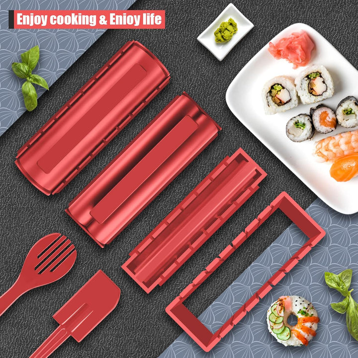 SKYSER Sushi Maker set, 12 Artikel Sushi Maker Kit für Anfänger zum selber machen, mit Sushi Reis Ro