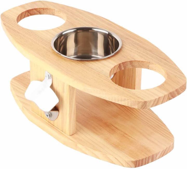 Outdoor Weintisch, tragbarer Wein Picknicktisch Weinhalter aus Holz für Camping Wandern Grillen