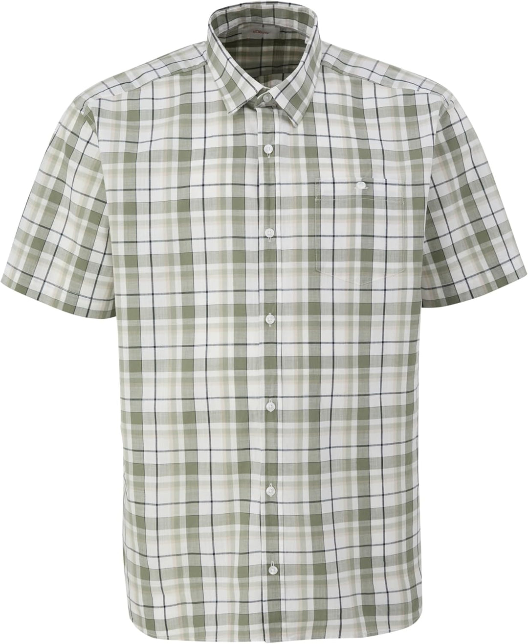 s.Oliver Herren Hemd Kurzarm 5XL Mehrfarbig|olive 78n2, 5XL Mehrfarbig|olive 78n2
