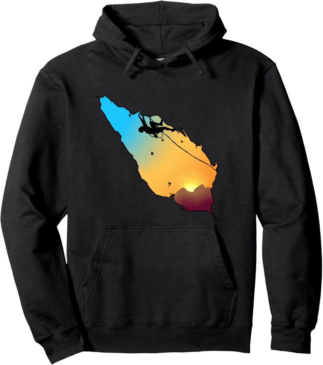 Cool Sunset Rock Climbing Geschenkprodukt Climber Bouldering Pullover Hoodie