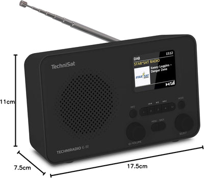 TechniSat TECHNIRADIO 6 IR – portables Internetradio (DAB+, UKW, WLAN, Bluetooth, Farbdisplay, Wecke