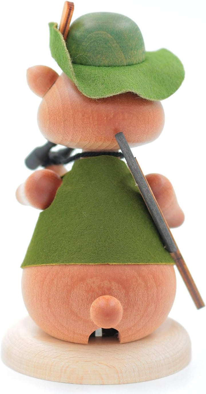 Kuhnert - Hamster Räuchermann Räucherfigur Massivholz gedrechselt 13cm (Jäger), Jäger
