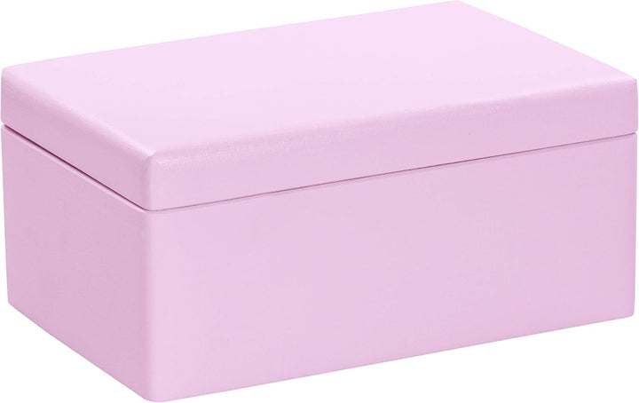 LAUBLUST Grosse Holzkiste mit Deckel - 30x20x14cm, Rosa, FSC® | Allzweck-Kiste aus Holz - Aufbewahru