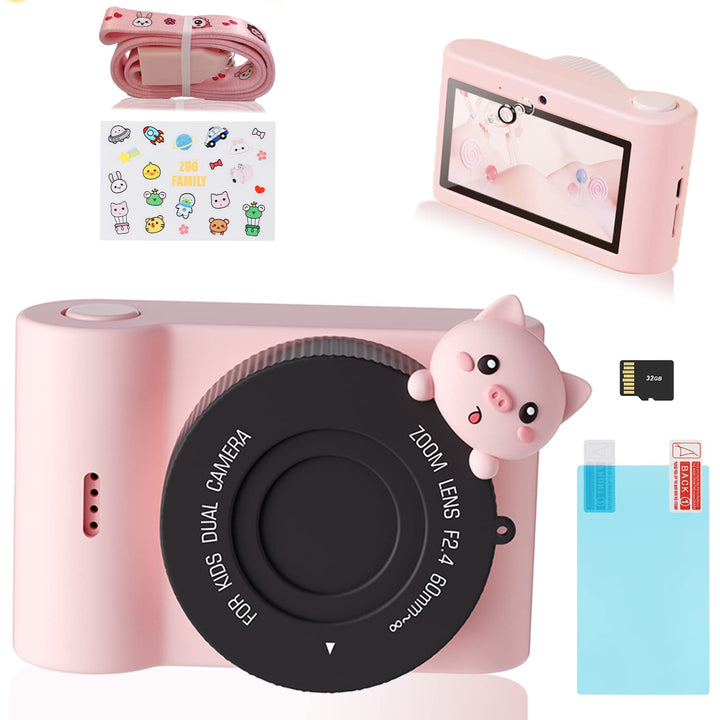 Kinderkamera, 48MP 1080P Sofortbildkamera Kinder mit 2,4 Zoll Touchscreen, Digitalkamera Kinder mit