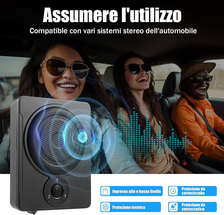 Unter Sitz Subwoofer für Autos 200W Subwoofer für Autos, Subsystem mit Integriertem Verstärker, High