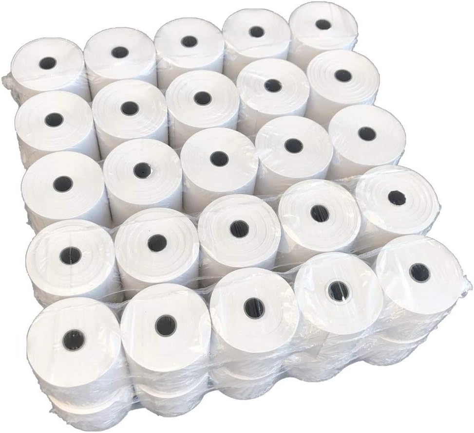 50 Thermorollen 80mm breit - 80m lang - Thermo Bonrollen 80x80x12 - Kassenrollen 80/80/12 weiss - HK