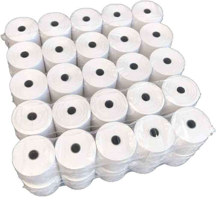 50 Thermorollen 80mm breit - 80m lang - Thermo Bonrollen 80x80x12 - Kassenrollen 80/80/12 weiss - HK