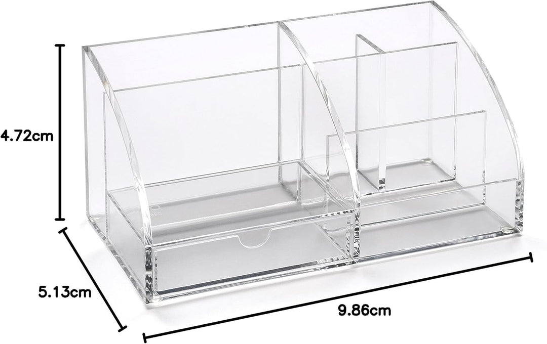 Osco AD01 Schreibtisch-Organizer aus klarem Acryl, Clear Acrylic Clear Acrylic Single, Clear Acrylic