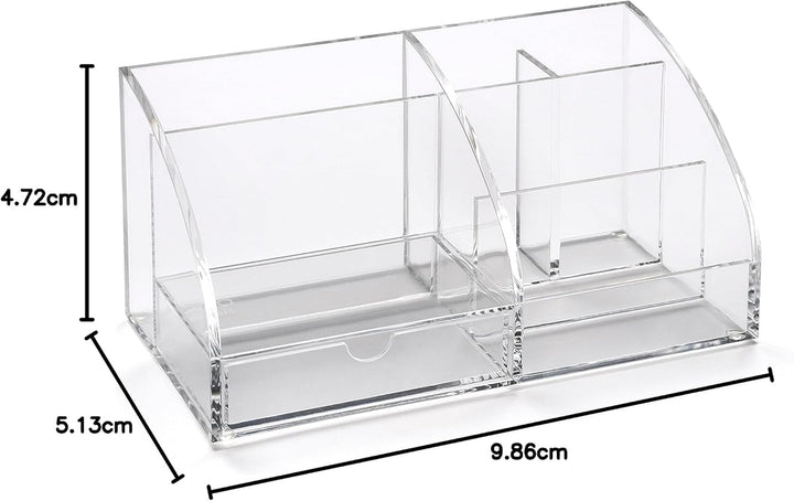 Osco AD01 Schreibtisch-Organizer aus klarem Acryl, Clear Acrylic Clear Acrylic Single, Clear Acrylic