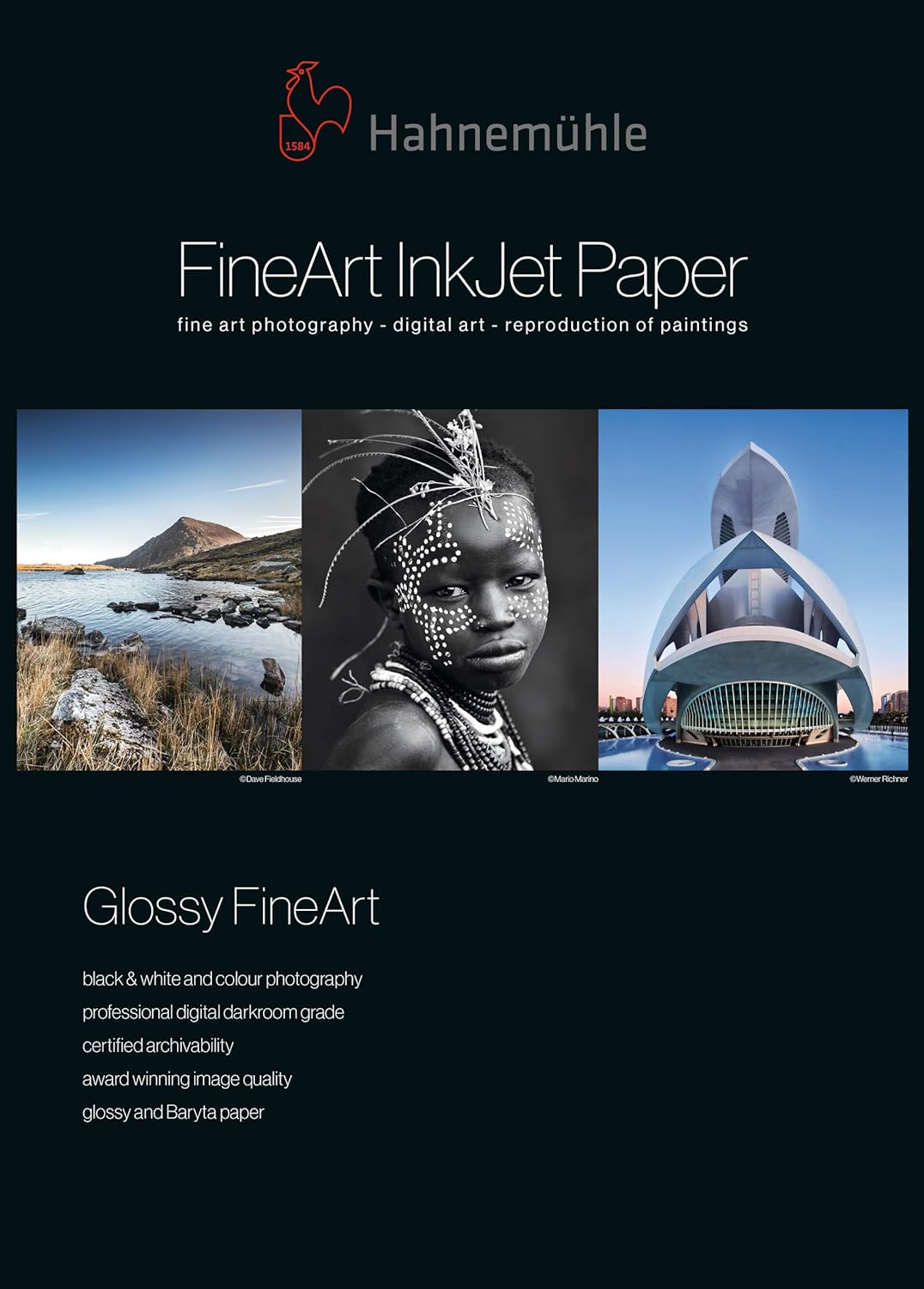 Hahnemühle 10641666 Digital FineArt Photo Rag Pearl Papier, 320 g/m², DIN A3, 297 x 420 mm, naturwei