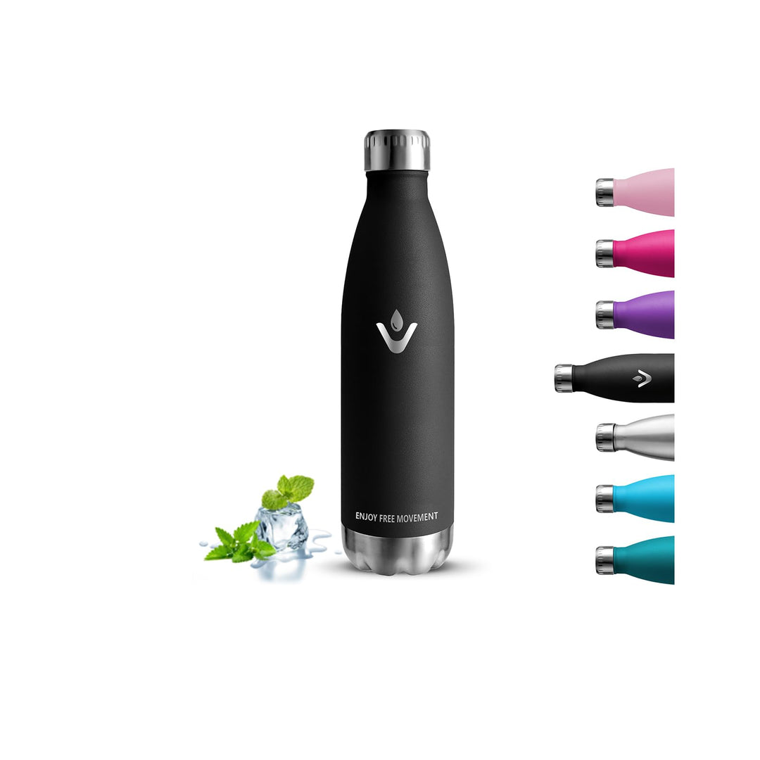 Thermosflasche- 0.75l- Trinkflasche Edelstahl, BPA-freie, Trinkflasche Auslaufsicher, 24h Kalt & 12h