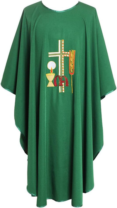 BLESSUME Priest Kasel Gewand bestickt vestments Altar Mass grün (Style#3), Style#3