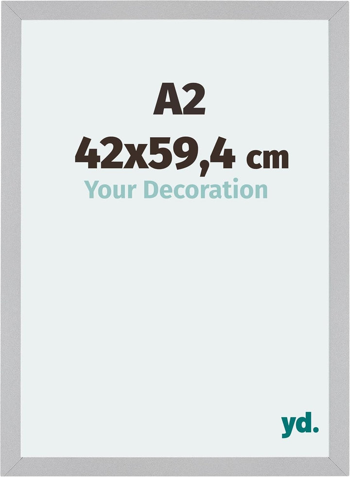 yd. Your Decoration - Bilderrahmen DIN A2 42x59,4 cm - Bilderrahmen aus MDF mit Acrylglas - Antirefl