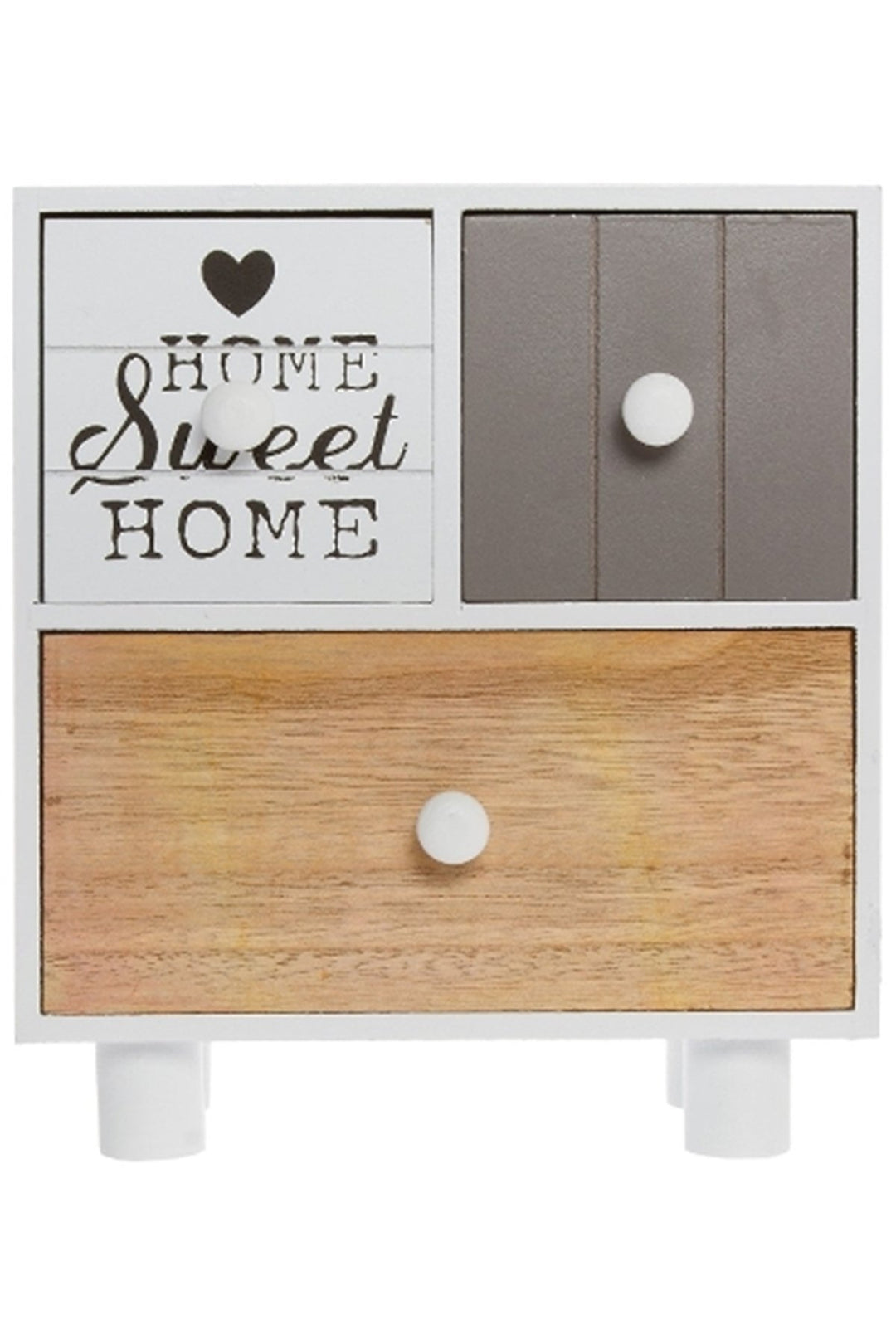 elbmöbel Schmuckkommode Shabby Home Sweet Home Schubladen Mini-Kommode (22x20x12), 22x20x12
