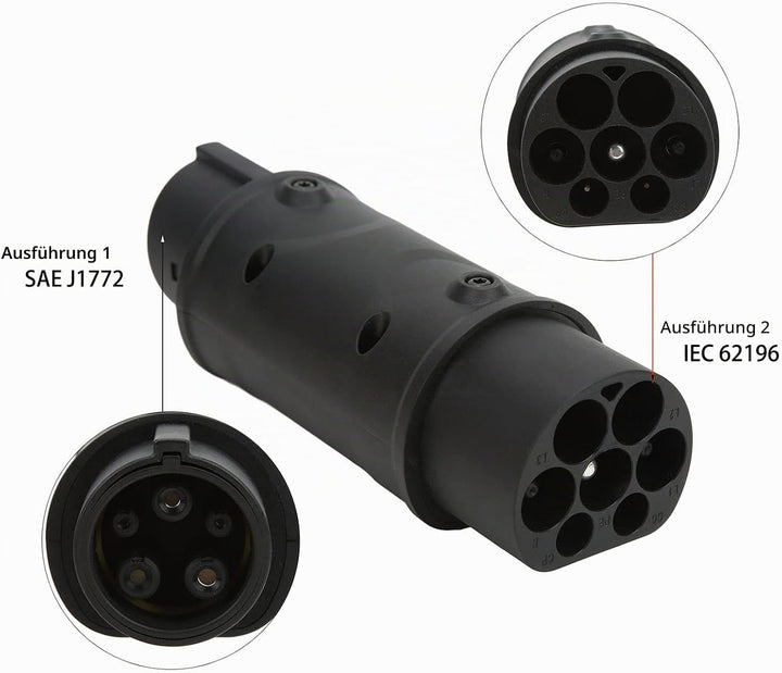 ev Adapter Type 1 to Type 2,Universeller Ladeadapter für Elektrofahrzeuge,New Energy Vehicles Typ 2