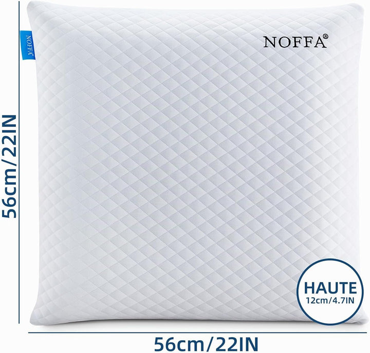 NOFFA Weich Viscoelastisches Schlafkissen für Seiten- und Rückenschläfer Bauchschläfer, Memory Foam