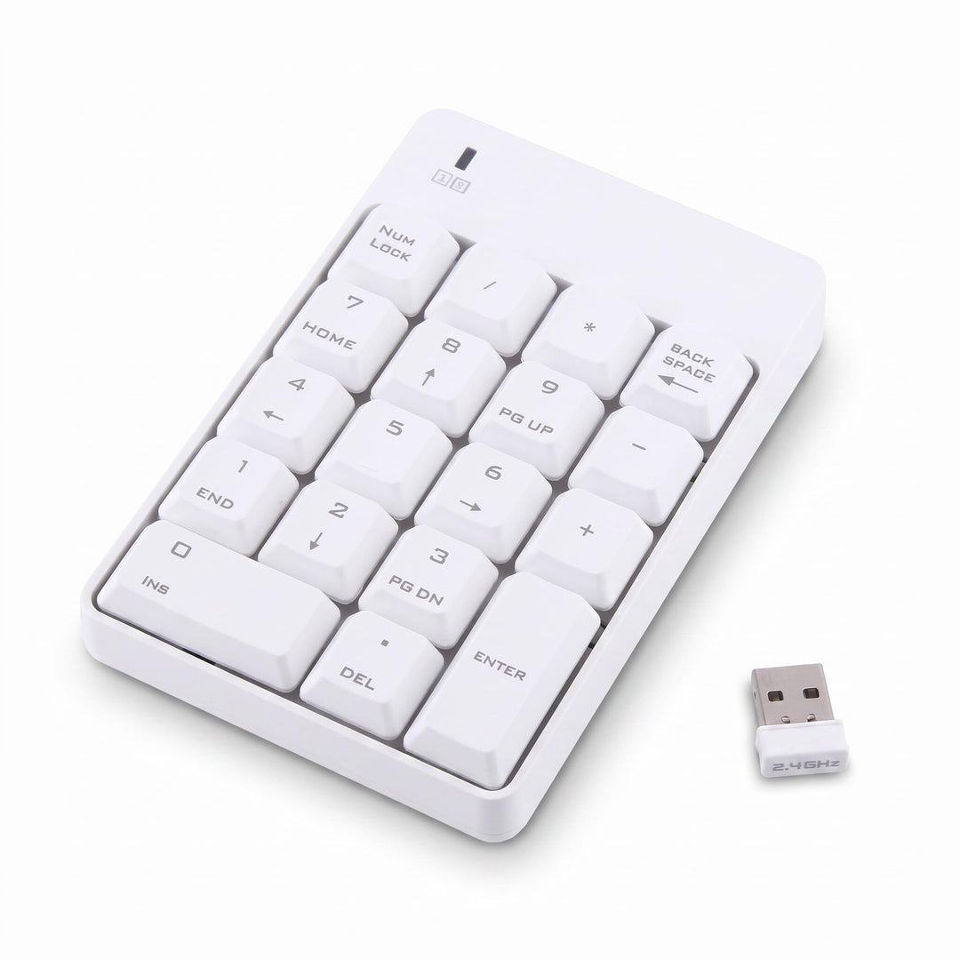 Topiky USB-Zehnertastatur, 2,4 GHz Kabelloser USB-Zehnertastatur-Nummernblock, 18 Tasten für Laptop-